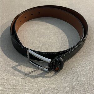 Duchamp Men's Black Leather Belt